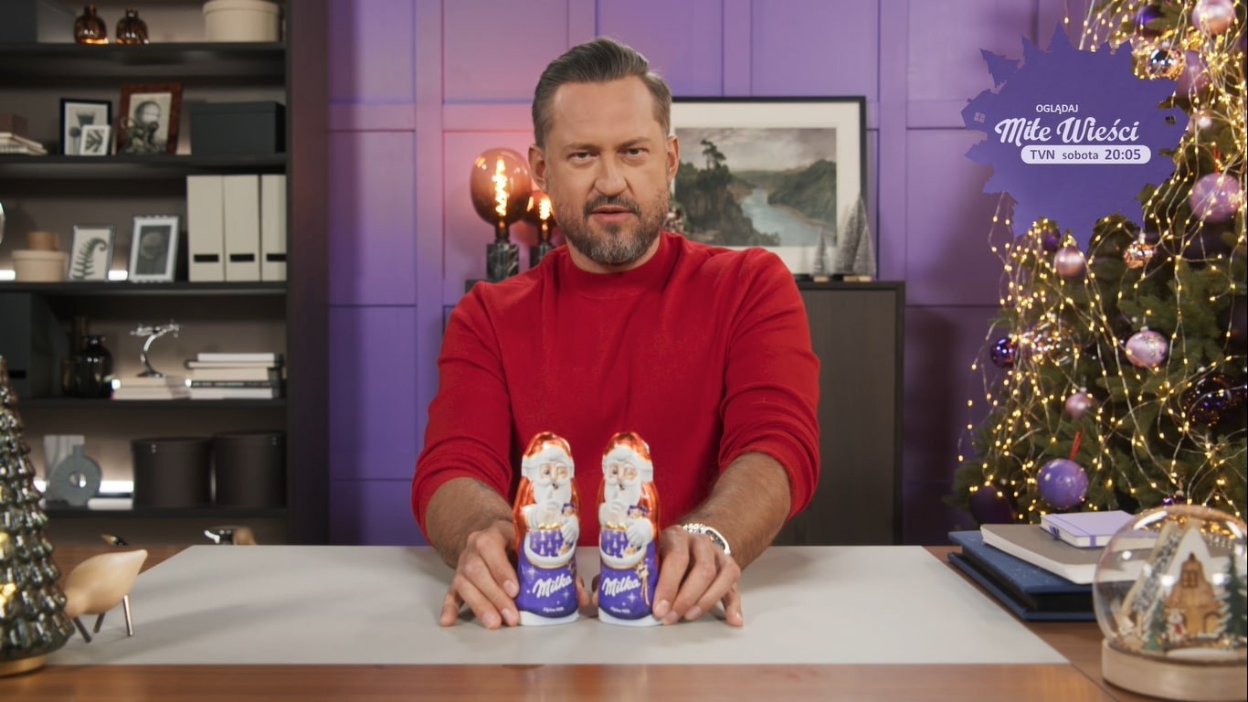 Marcin Prokop w świątecznej kampanii Milki